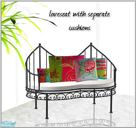 Sims 2 — morrocan wrought iron set - B43 Moroccan Wroughtiron Loveseat by Birgit43 — 