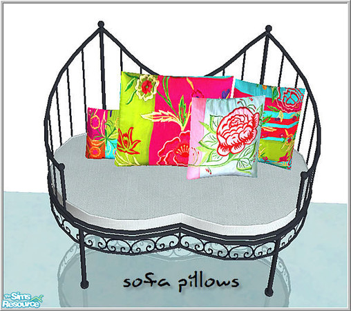 Sims 2 — morrocan wrought iron set - B43 Vintage Loveseat Pillows by Birgit43 — 