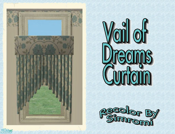 Sims 2 — TC136 Maxis Veil of Dreams Curtains Recolor by simromi — I used the Texture submitted by Selina012 for Texture