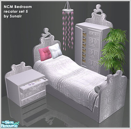 Sims 2 — NCM Bedroom - Recolor set 5 by Sunair — NCM Bedroom - Recolor set 5 (white)