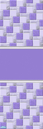 Sims 2 — D2DTetris Wall Set I - Lilac Bush by D2Diamond — ...