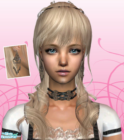 Sims 2 — Chokers - Ribbon by agapi_r — For teen, adult and elder