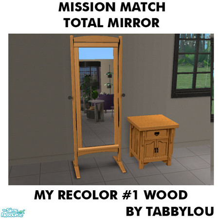 Sims 2 — TL - MM TotalMirrorFloorMirror Recolor01Wd by TabbyLou — My Recolor #1 Wood Recolor of the Total Mirror (Floor