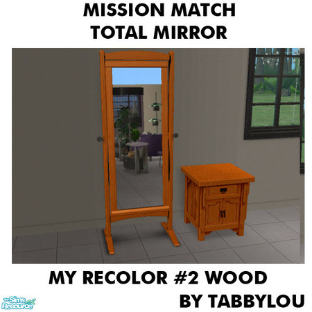 Sims 2 — TL - MM TotalMirrorFloorMirror Recolor02Wd by TabbyLou — My Recolor #2 Wood Recolor of the Total Mirror (Floor