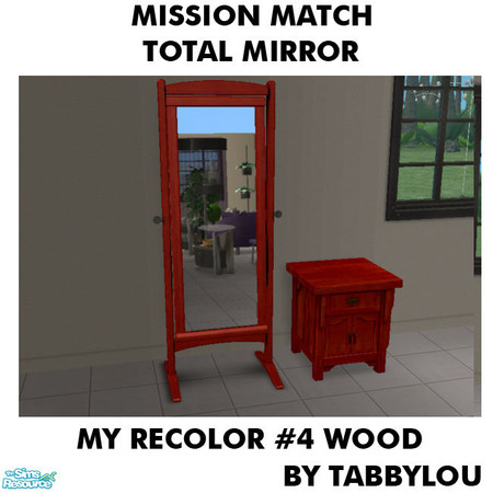 Sims 2 — TL - MM TotalMirrorFloorMirror Recolor04Wd by TabbyLou — My Recolor #4 Wood Recolor of the Total Mirror (Floor