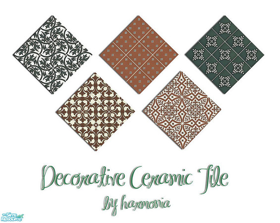 Sims 2 — Decorative Ceramic Tiles by Harmonia — 