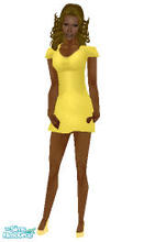 Sims 1 — The Yellow Bit by frisbud — Based on the fashion #1223 The Yellow Bit by Mattel. An absolutely adorable A-line
