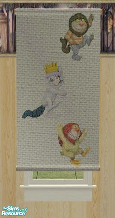 Sims 2 — Wild Things Nursery - Curtain by Riverwillows — Cute Nursery based on \"Where the Wild Things Are\"