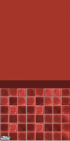 Sims 2 — Red Ceramic Tile Wall by DianaLee — It was made to match the red ceramic tile floor made by maxis, I also