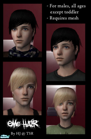 Sims 2 — Emo Hair by hjdjhgf — Blonde and black, for males of all ages except toddler Hope you enjoy! Note: requires