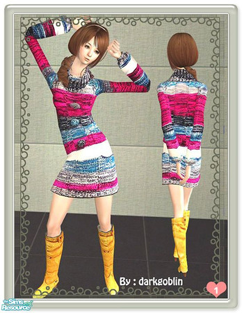Sims 2 — Pretty Lady\'s Cardigan Set - Af-cardigan-1 by darkgoblin — 