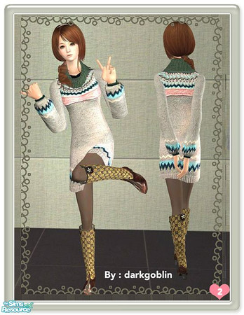 Sims 2 — Pretty Lady\'s Cardigan Set -Af-cardigan-2 by darkgoblin — 