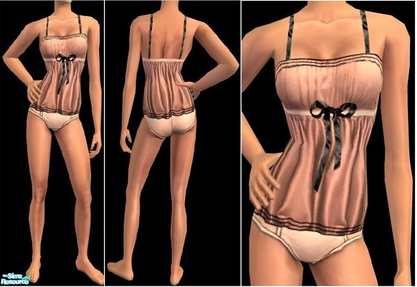 Sims 2 — JPayafundies25 - peach by juttaponath — Undies for adults and young adults. No mesh or expansion pack required.