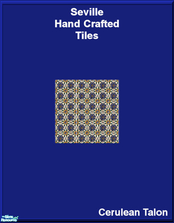 Sims 2 — Seville Wall & Floor Tiles - Seville Floor Tiles by Cerulean Talon — Mediterranean elegance in these rich