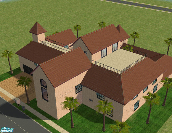 Sims 2 — Garden Manors by loopyproductions — A apartmentbase With 14 apartments in a villa style. Acces route (4 cars)