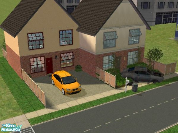 Sims 2 — 18 Park Avenue. by luckyoyo — This Lot has 2 Apartments each with 2 Bedrooms a Bathroom, Hall, Kitchen, Dining