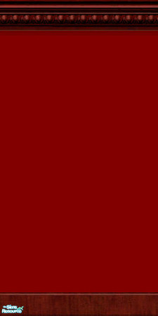 Sims 2 — Red Dark by DianaLee — Red painted wall with dark crown and kick molding