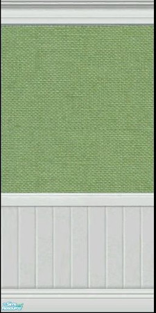 Sims 2 — Burlap Texture Walls 1 - Grass Green by missy_sceeter — Pretty, tinted burlap textured wall over white