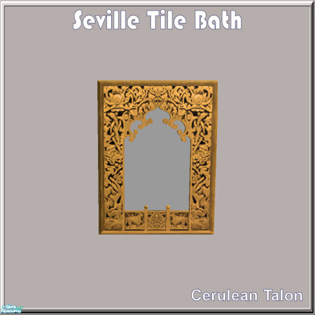 Sims 2 — Seville Tile Bath - Mirror by Cerulean Talon — Rich colors and elegant textures with depth and life are to be