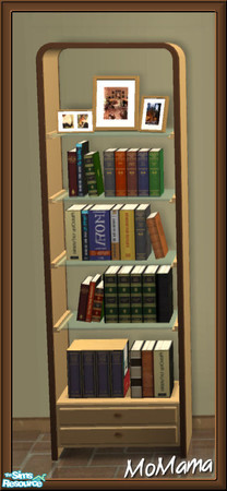 Sims 2 — NK Arizona LR Malted - Bookcase by MoMama — A bookcase in a nice malted color for catching up on those skills.