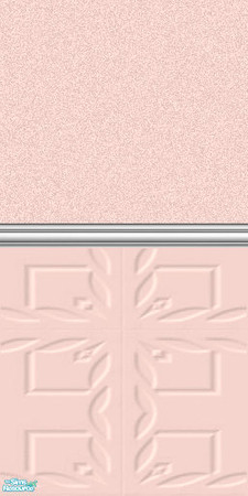 Sims 2 — PPC - Mottled Panelled Walls Set - Coral by shadow66 — From my \'Pale Pastels Collections\' - this is one from a