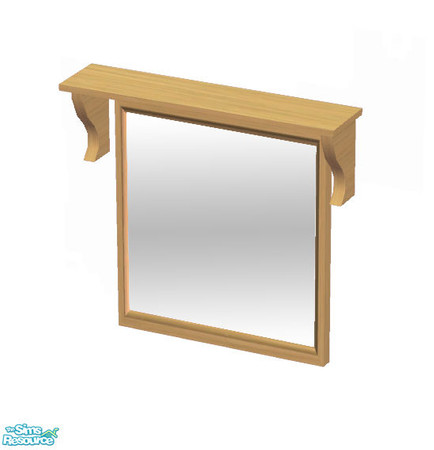 Sims 2 — Hallway Mirror - Mesh by sim_man123 — Simple wall mirror for hallways, foyers, etc. The shelf can hold one item.