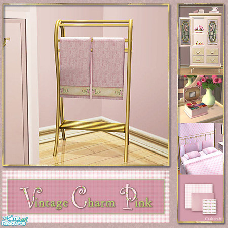 Sims 2 — Vintage Charm Pink - Rack Pink Recol by Cashcraft — Vintage Charm Pink is a collection of recolors for the