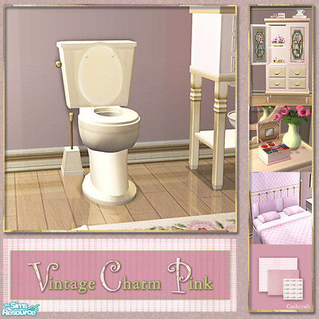 Sims 2 — Vintage Charm Pink - Toilet Blonde Recol by Cashcraft — Vintage Charm Pink is a collection of recolors for the