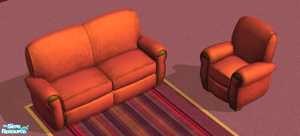 Sims 2 — October Stripe Bedroom/Bathroom Set - Loveseat and Chair by Resa2169 — Recolors Only. Not everything in the