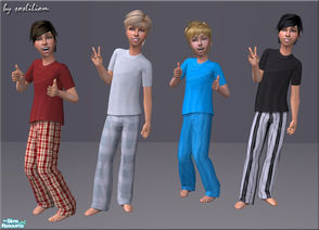 Sims 2 — Pyjamas For Boys by sosliliom — One new mesh with four different textures. ~ Happy Simming! ~Lili~