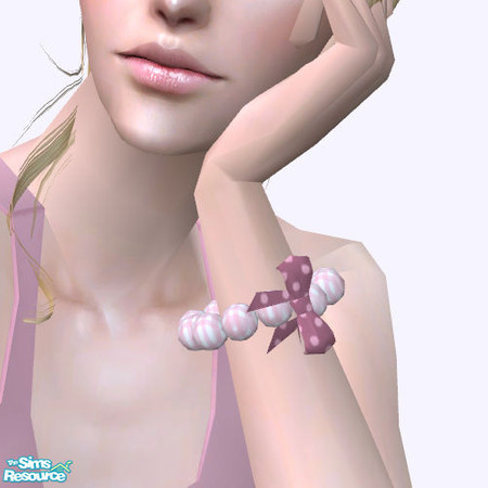Sims 2 — Summertime - Bracelets - Pink by simal10 — Colorful and cute bead bracelets with matching bows.Don\'t forget to