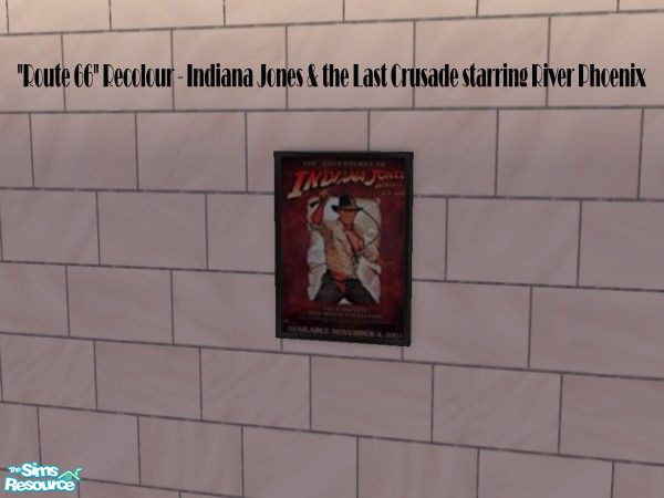 Sims 2 — Indiana Jones & TLC Print by simsmad101 — A recolour of the \"Route 66\" painting. I made this for