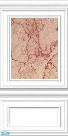 Sims 2 — jsf2WPDuo PinkMarble2 by jsf — New, crisp white panels hold heavily veined pink marble. Coordinating full white