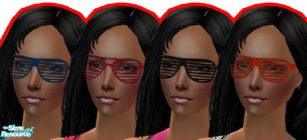 Sims 2 — Shutter Sunglasses Set bY MuPa` by miraminkova — My first sunglasses set! It includes 4 shutter sunglasses in