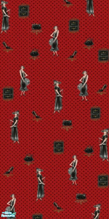 Sims 2 — Boutique by DianaLee — Wallpaper perfect for a Boutique or bathroom. I created it to go with a \"dressing