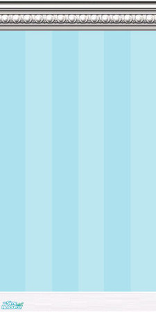 Sims 2 — Blue Stripe by DianaLee — Striped wall with crown and kick molding.