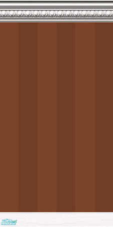 Sims 2 — Brown Stripe by DianaLee — Striped wall with crown and kick molding.