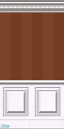 Sims 2 — Brown Stripe Wainscoting by DianaLee —  Striped wall with wainscoting.