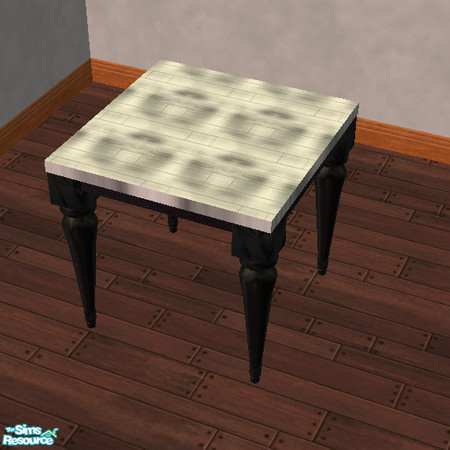 Sims 2 — Unleashed White Top Black Base Recolor by simmyfan2852 — Part of the TS1 for TS2 Set 3- Unleashed Dining Tables