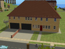 Sims 2 — Garage Apartment by ollz1096 — There is a swimming pool at the side of this house and it is decorated throughout