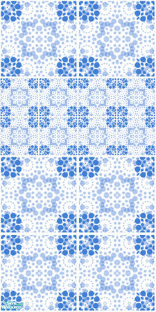 Sims 2 — Ocean - Wall 1 by footzoul — Part of the set Ocean, a set of walls and floors in refreshing blue colors.