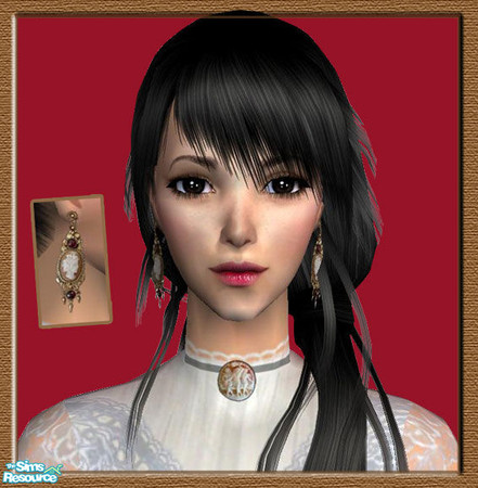 Sims 2 — Cameo brooches - Red by agapi_r — 