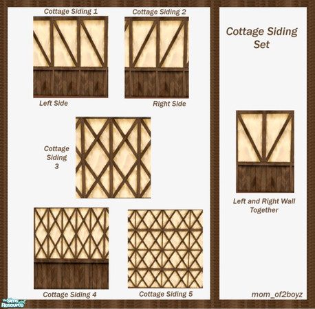 Sims 2 — Cottage Wood Siding  Set by mom_of2boyz — This is the set of siding that I made for my Flower Cottage Lot. There