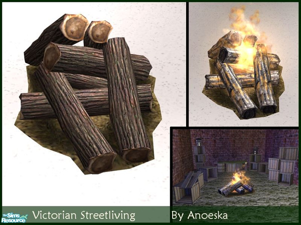 Sims 2 — Victorian Streetliving  Open Fire-1-tile by AnoeskaB — A new fire with a new menu-option for roastering