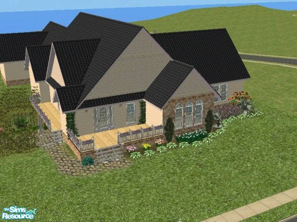 Sims 2 — Fairfield by ladytaurus67 — This home features an open concept gourmet kitchen/dining area, sunken livingroom,