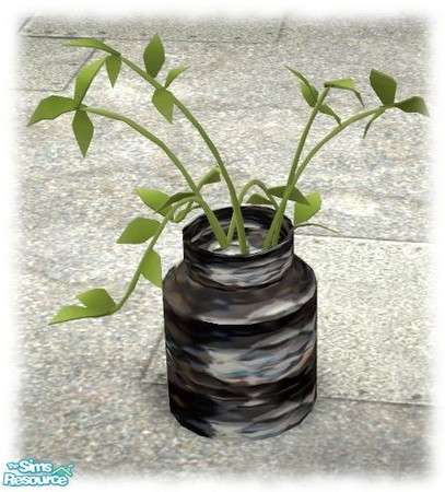 Sims 2 — Rylee Kitchen RC- Plant by mom_of2boyz — A recolor of Rylee Kitchen by ~Monica~ in Black and shades of Gray. I