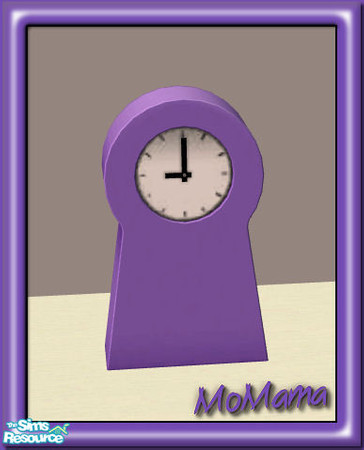 Sims 2 — NK Ikea PS Clocks Recolorable - Purple by MoMama — A simple and stylish clock in Purple. Great for keeping your