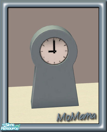 Sims 2 — NK Ikea PS Clocks Recolorable - Steel Blue by MoMama — A simple and stylish clock in Steel Blue. Great for