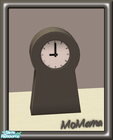 Sims 2 — NK Ikea PS Clocks Recolorable - Dark Grey by MoMama — A simple and stylish clock in Dark Grey. Great for keeping