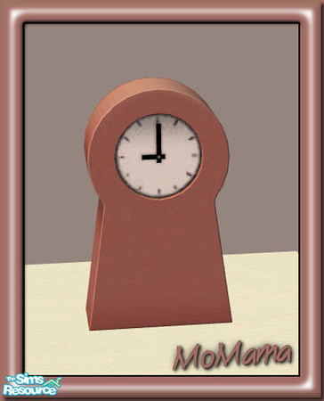 Sims 2 — NK Ikea PS Clocks Recolorable - Dark Rose by MoMama — A simple and stylish clock in Dark Rose. Great for keeping